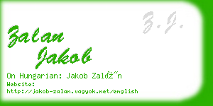 zalan jakob business card